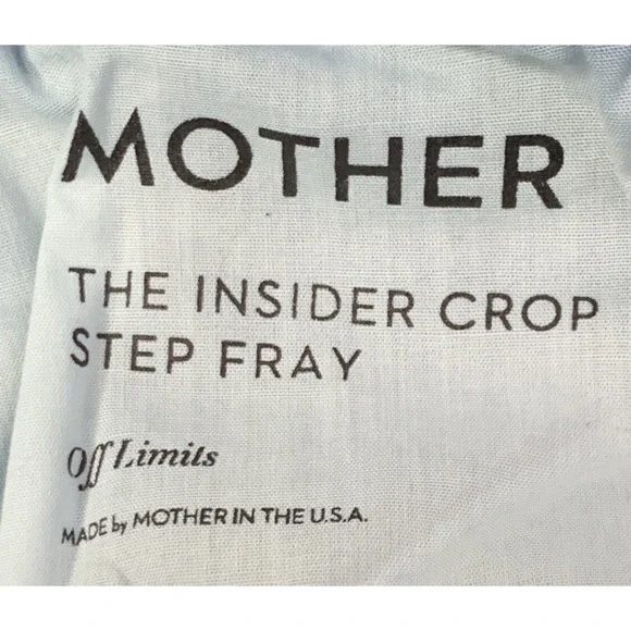 Mother Jeans Womens 27 The Insider Crop Step Fray Jeans Off Limits Dark Wash - Picture 7 of 11